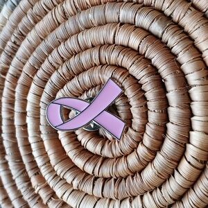 FREE W PURCHASE: NEW Cancer Awareness Ribbon Enamel Pin